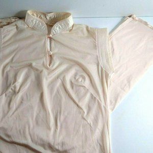 Vintage Pale Pink Nylon Pajamas Loungewear Small